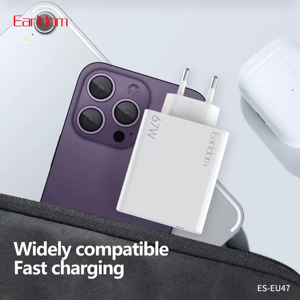Home Charger | 67W | PD | USB C Cable — Earldom ES-EU47 — фото 15