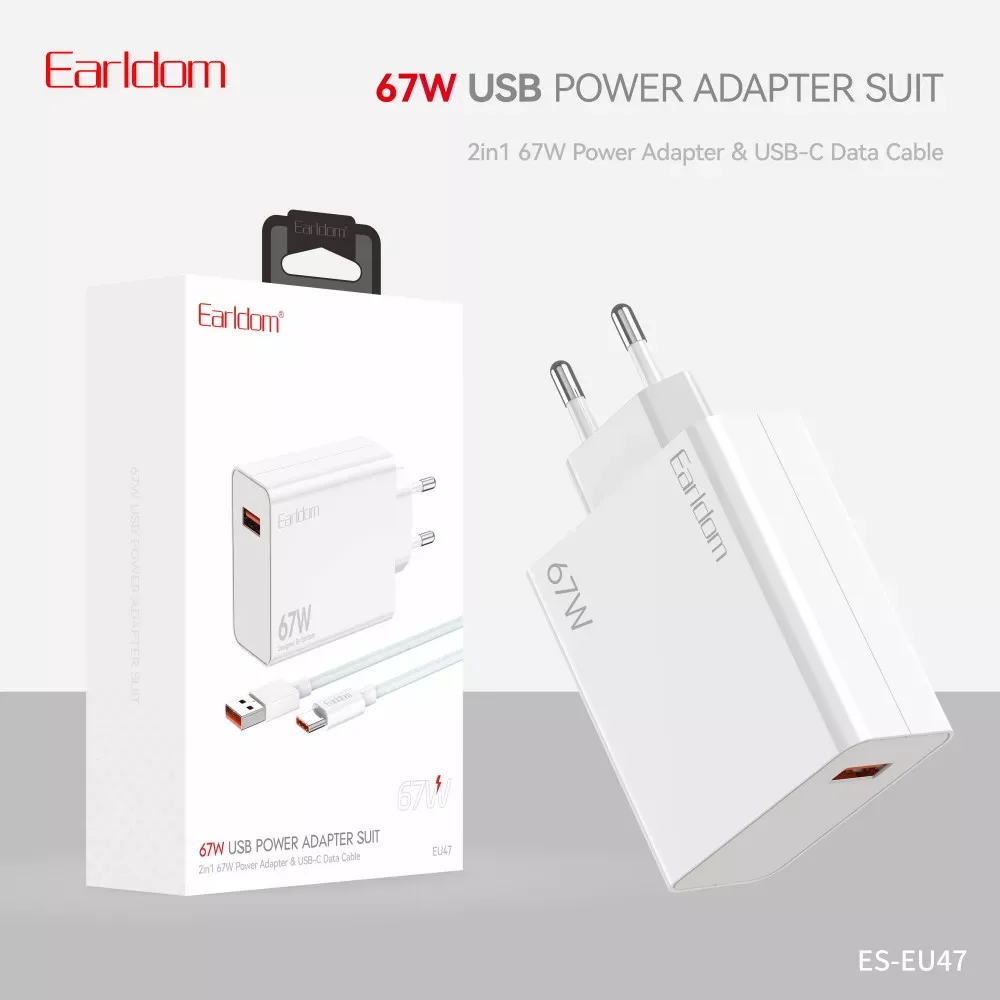 Home Charger | 67W | PD | USB C Cable — Earldom ES-EU47 — фото 16