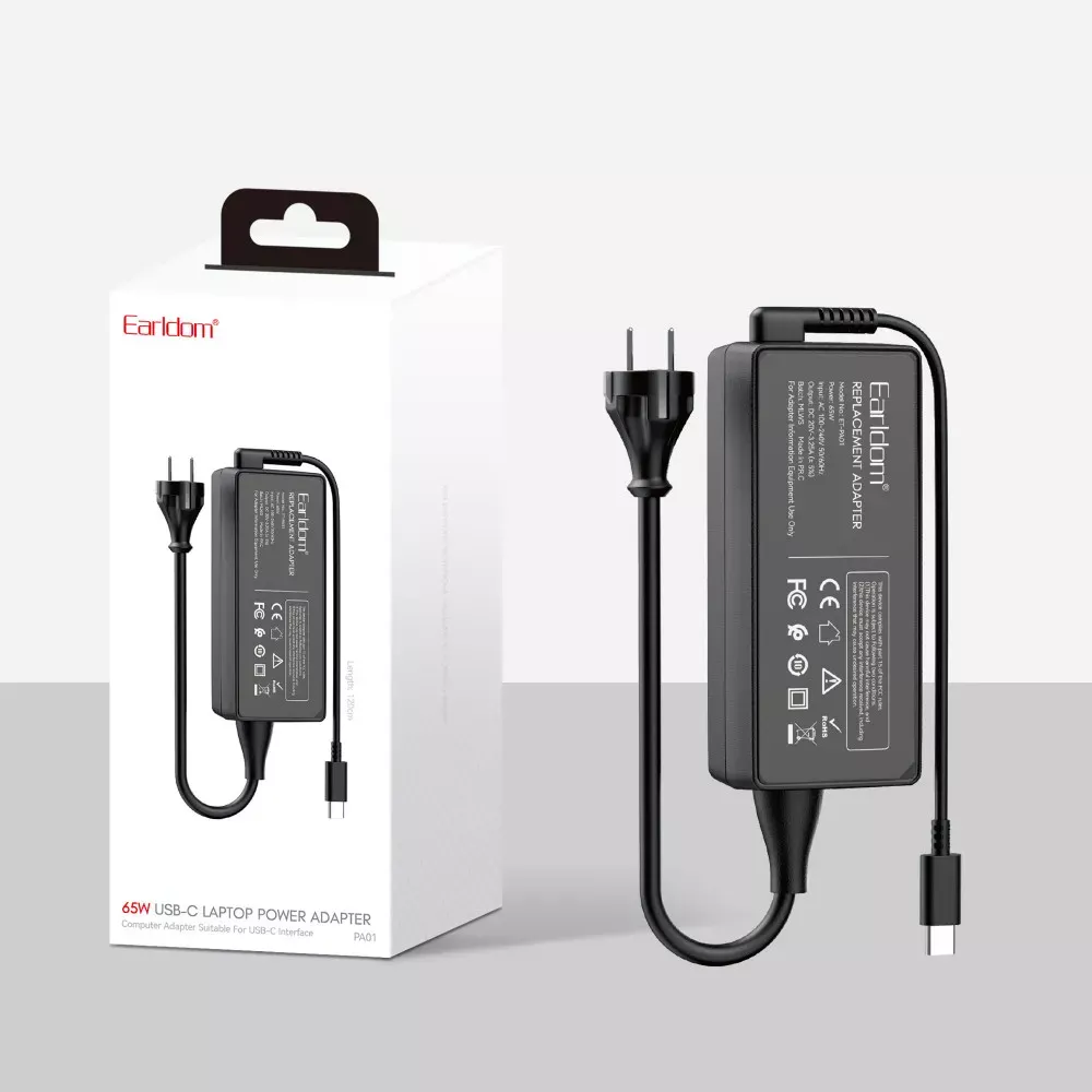 Adapter USB C To Laptop power 65 Watt Earldom ET-PA01 UK — фото 3