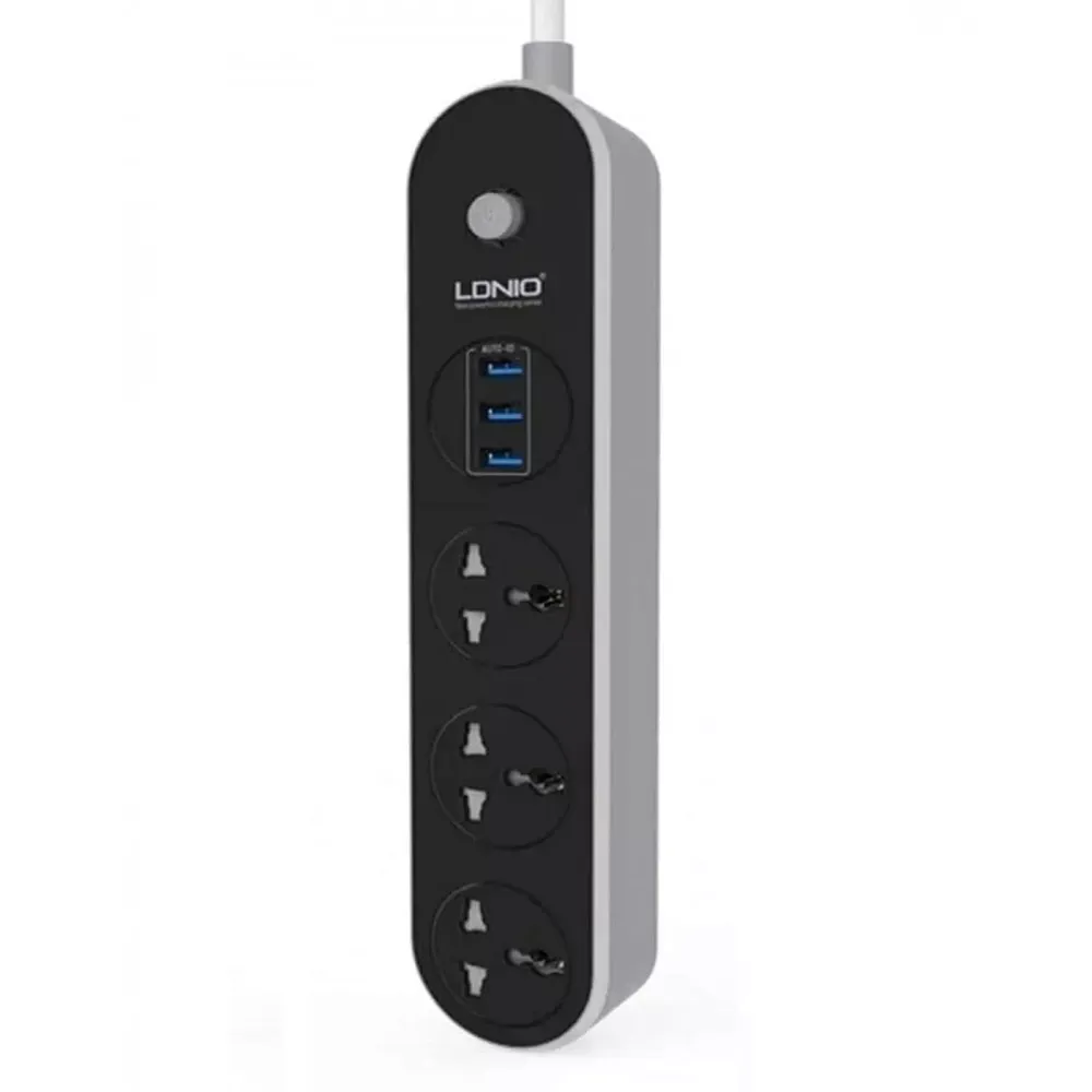 Фільтр живлення 3U 3P 3.1A 1.6m Ldnio SC3301 — Распродажа