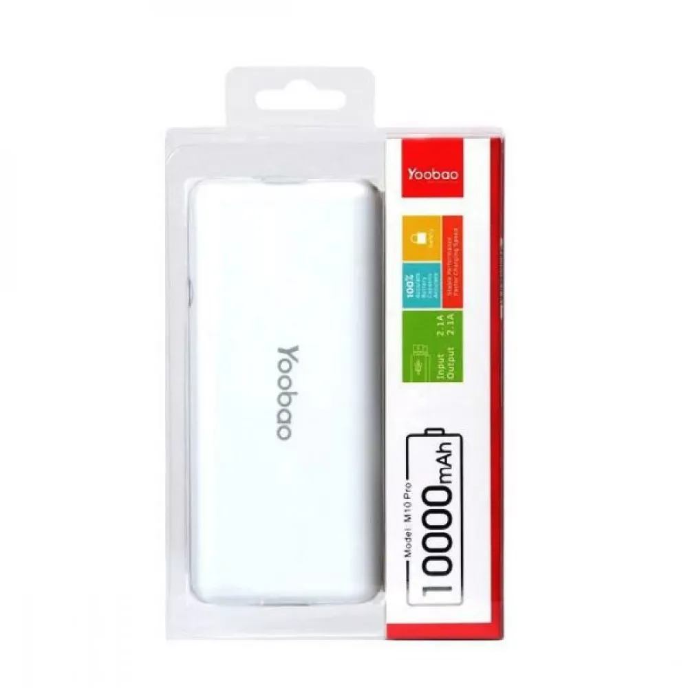 Power Bank 10000 mAh Yoobao M10 — White — фото 3