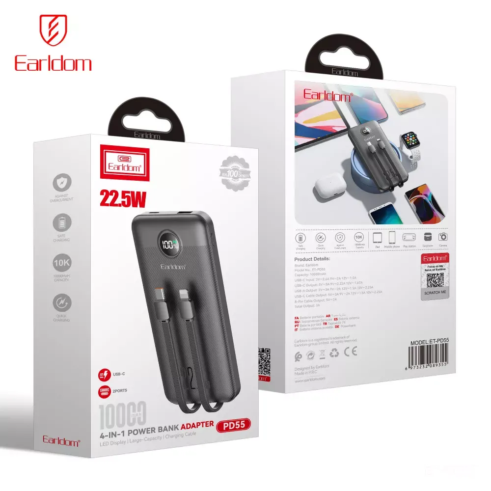 Power Bank 10000 mAh — Earldom ET-PD55 — фото 3