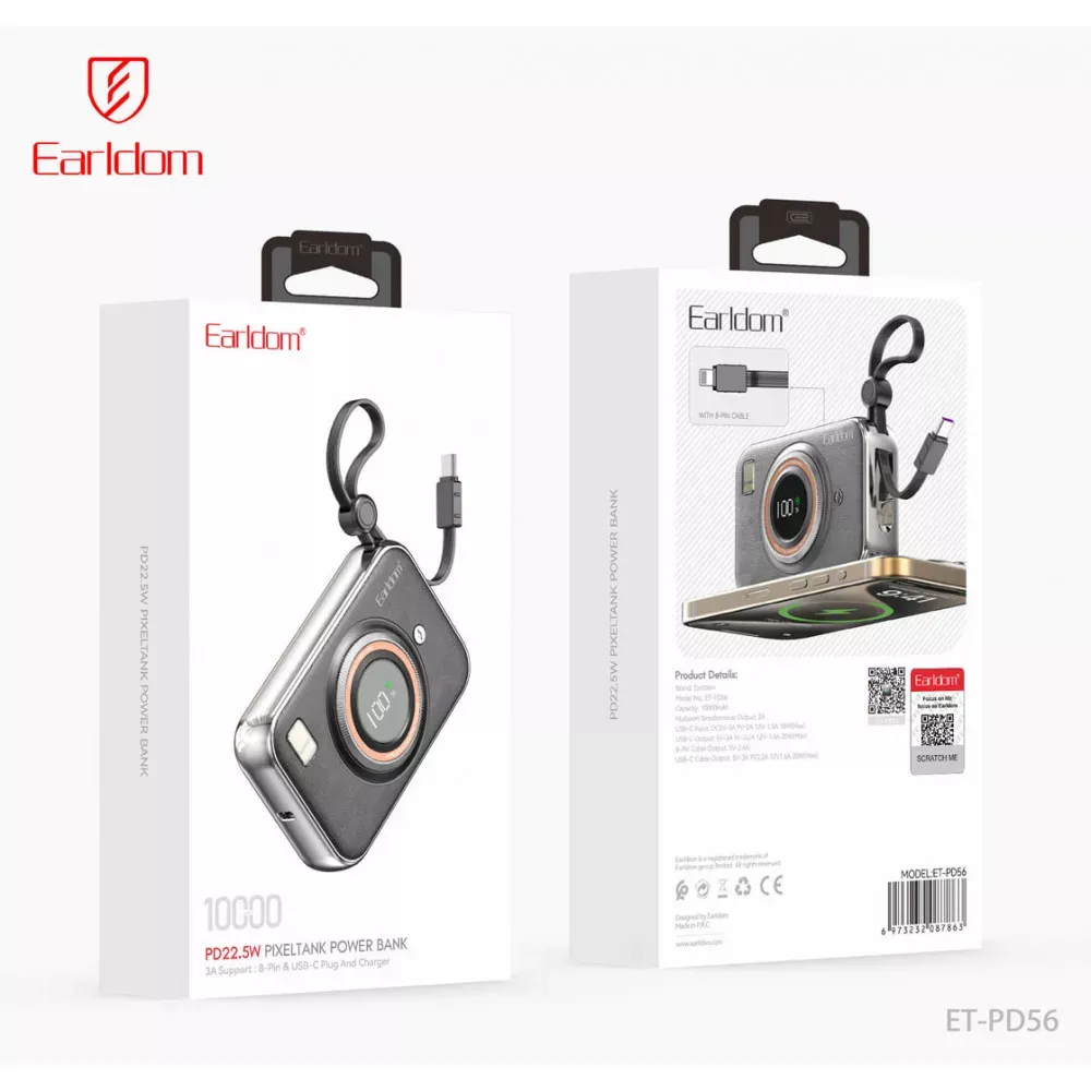 Power Bank 10000 mAh — Earldom ET-PD56 — Black — фото 3