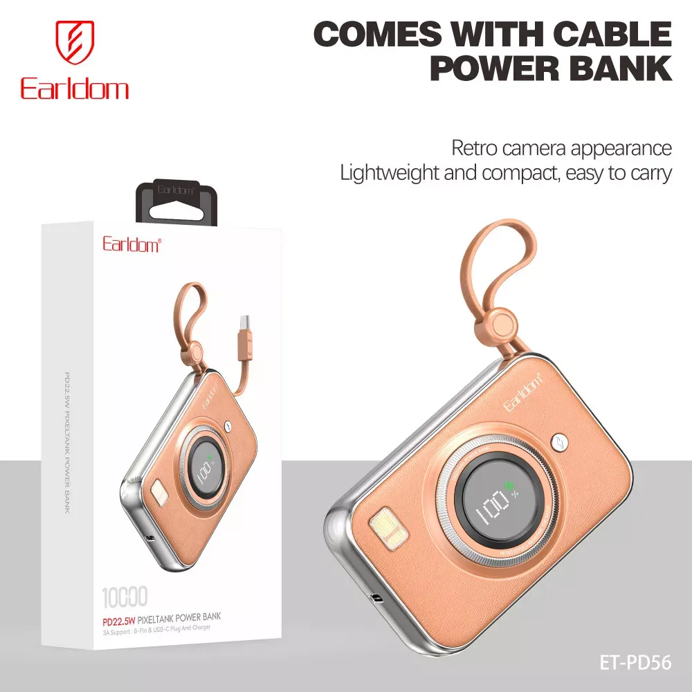 Power Bank 10000 mAh — Earldom ET-PD56  — Brown — Earldom