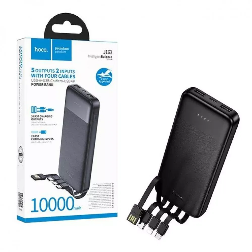 Power Bank 10000 mAh | 22.5W+PD20W — Hoco J163 — Black — Hoco
