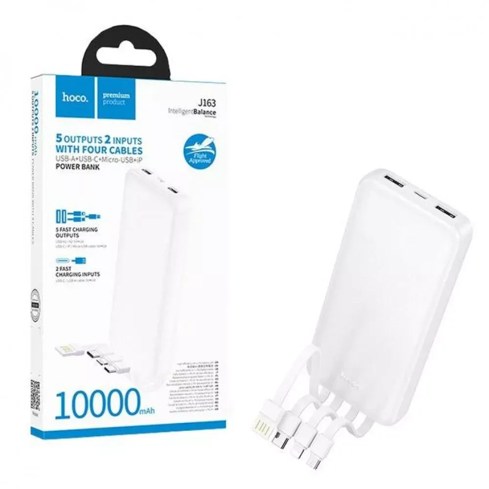 Power Bank 10000 mAh | 22.5W+PD20W — Hoco J163 — Black — фото 3