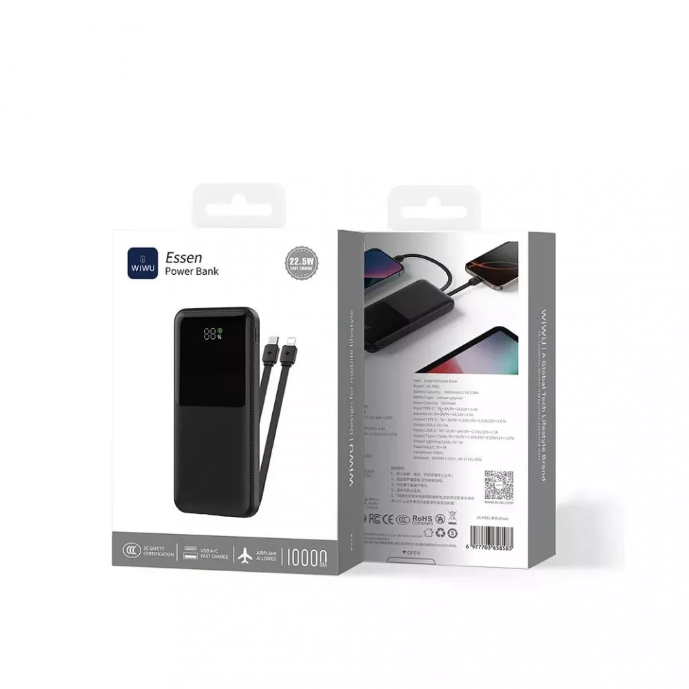 Power Bank 10000 mAh | 22.5W — WiWU Wi-P081 — фото 3