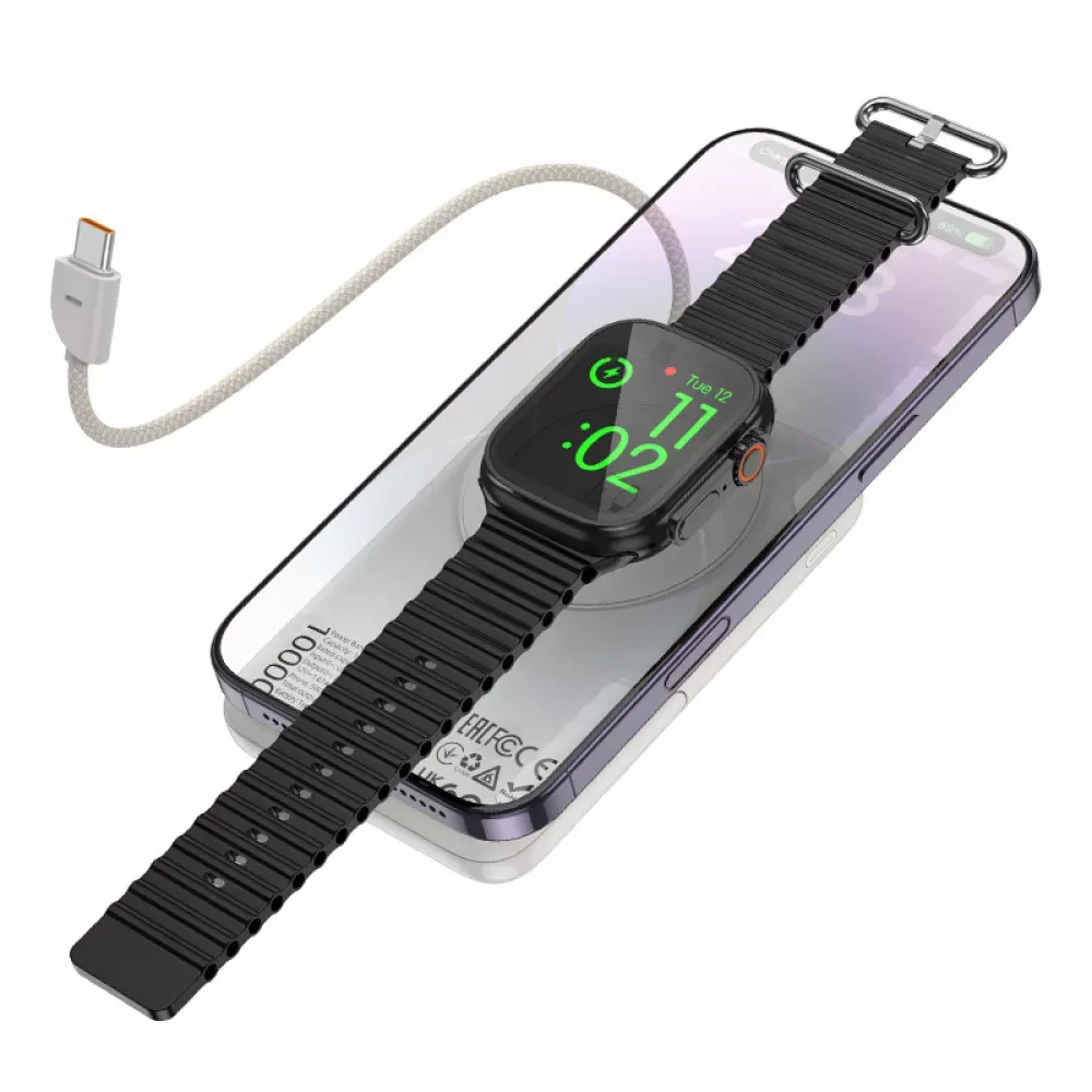 Power Bank 10000 mAh — Hoco Q43 — Silver — фото 4