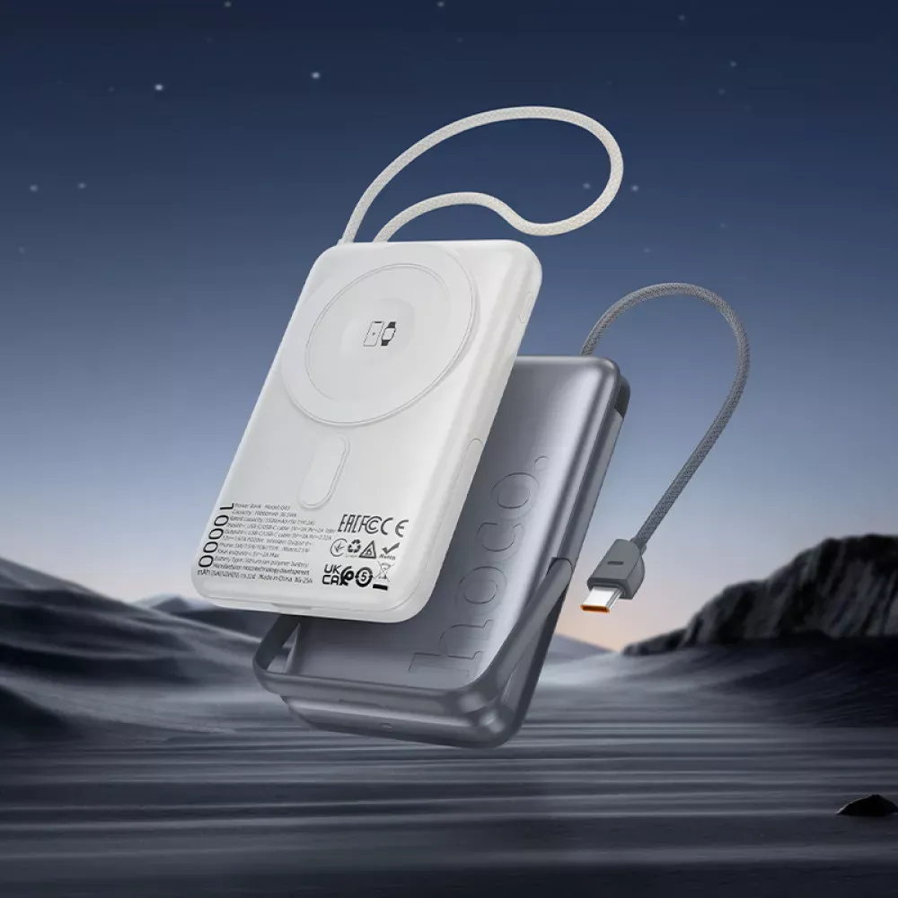 Power Bank 10000 mAh — Hoco Q43 — Silver — фото 5