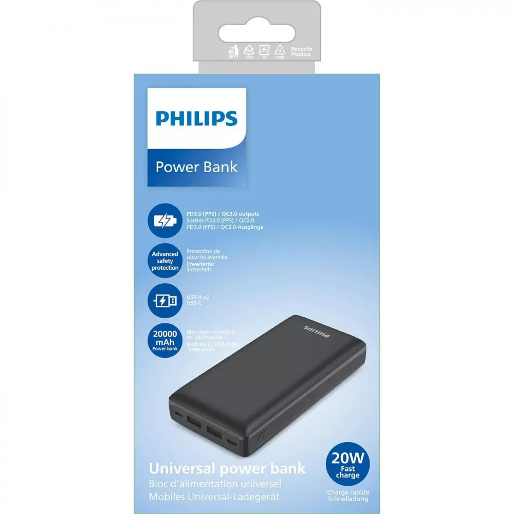 Power Bank 20000 mAh | PD20W — Philips Original — фото 3