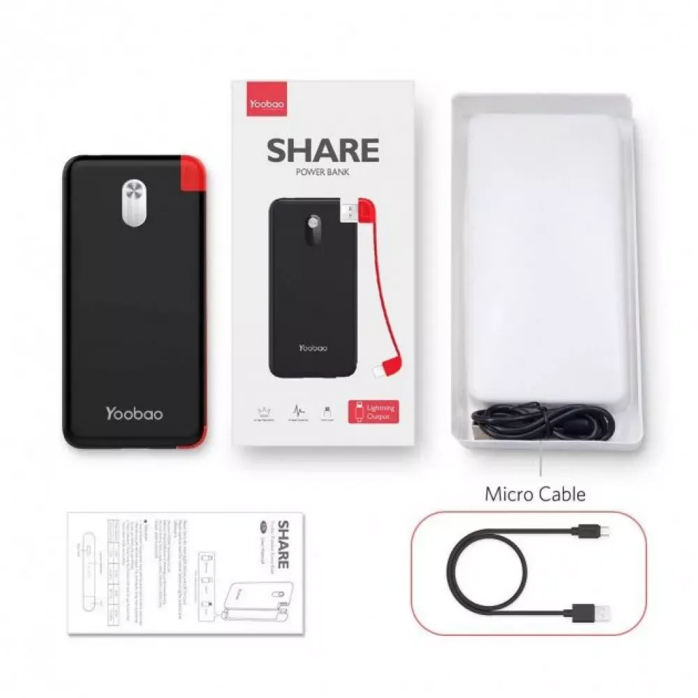 §Power Bank 10000 mAh — Yoobao S10K — Black — фото 3