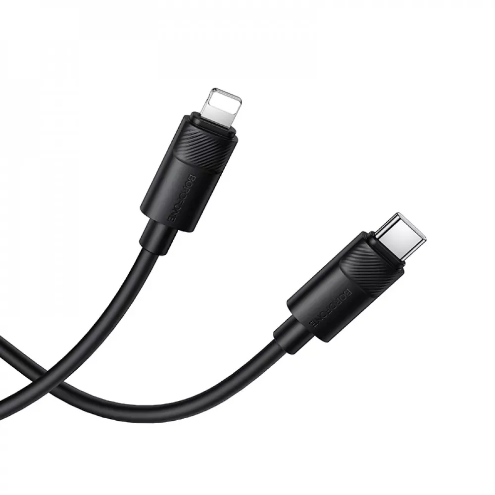 Cable USB C to Lightning 30 W (1m) — Borofone BX123 — Black — Borofone