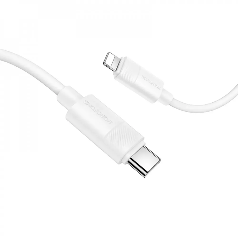 Cable USB C to Lightning 30 W (1m) — Borofone BX123 — White — Borofone