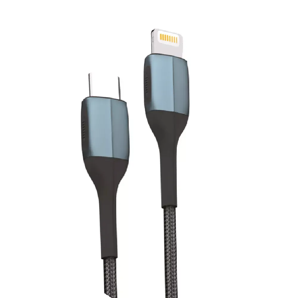 Кабель USB C to Lightning 20W PD (1m) Veron CL09 Nylon — Black — VERON