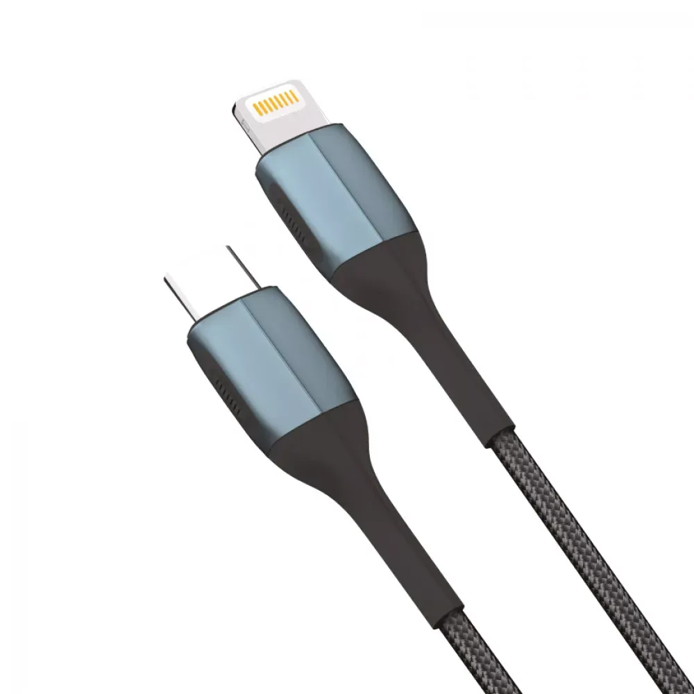 Кабель USB C to Lightning 20W PD Veron CL09 Nylon — Black — фото 4