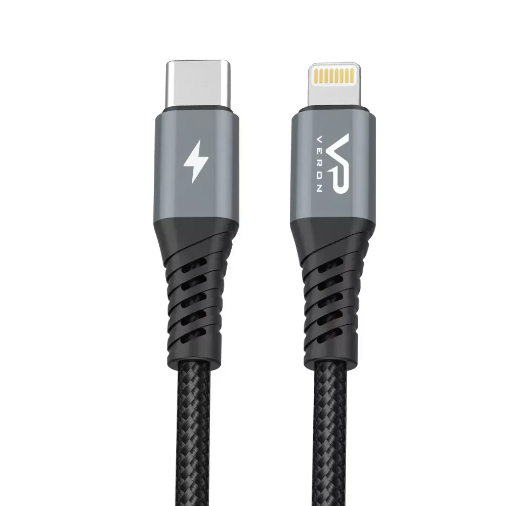 Кабель USB C to Lightning 20W PD (1m) Veron CL09s Nylon — VERON