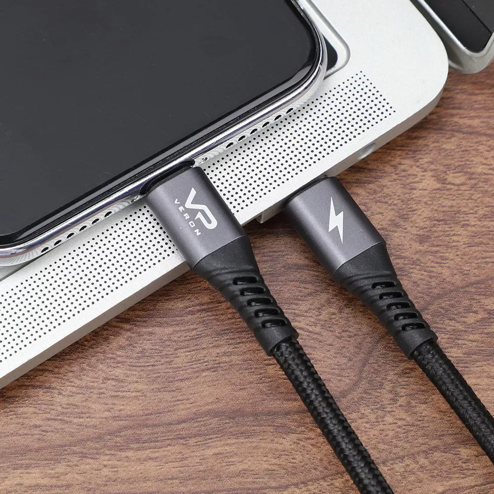 Кабель USB C to Lightning 20W PD Veron CL09s Nylon — фото 5