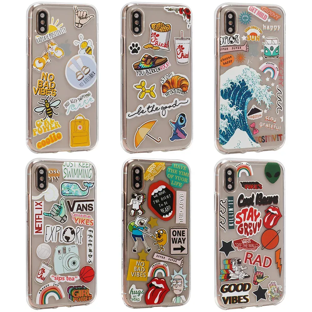 Stickers Series TPU Case iPhone XS Max — Design 1 - фото 3