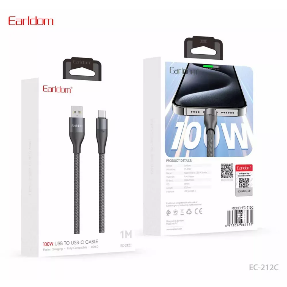 Cable USB C 2.4A — Earldom EC-212C — фото 3