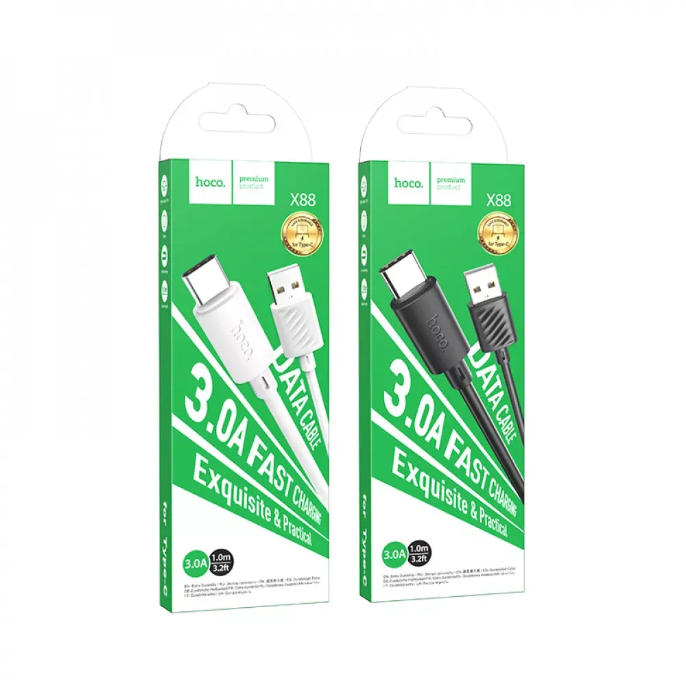 Кабель USB C 2.4A Hoco X88 — White — фото 3