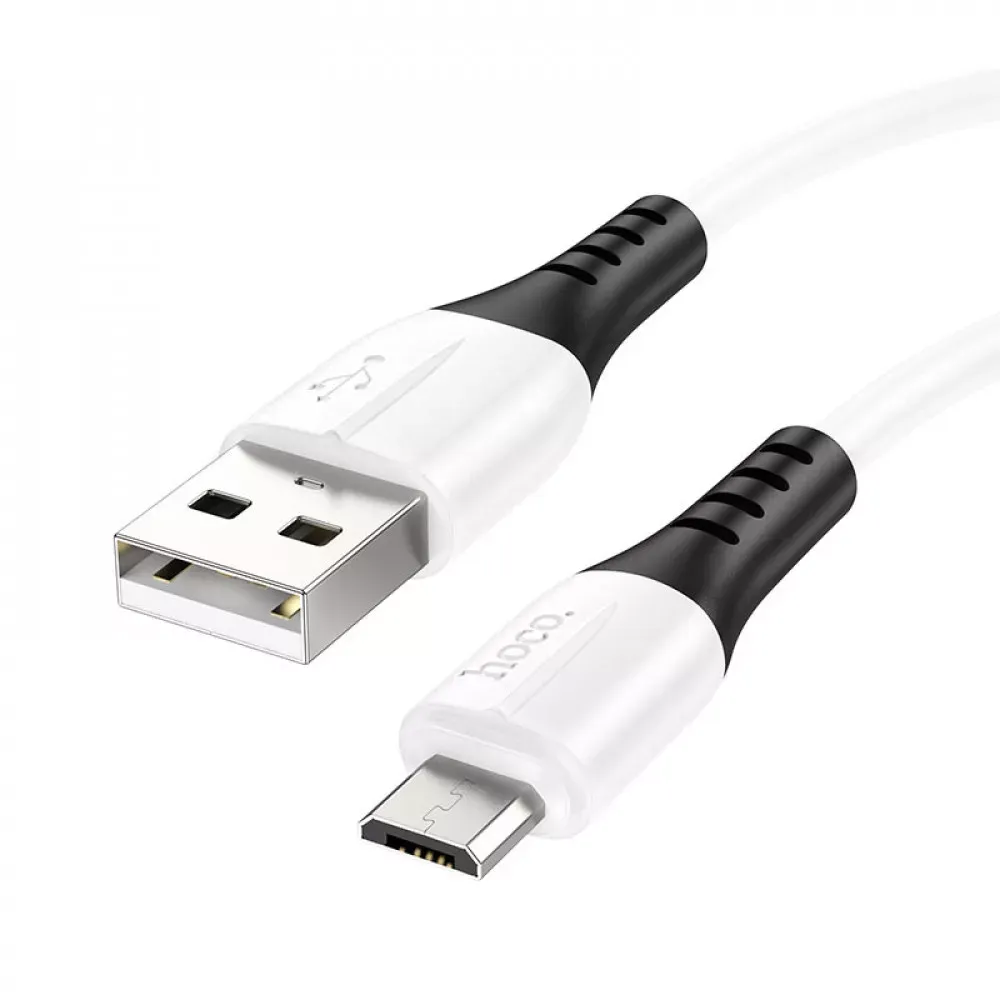 Кабель USB C 3A (1m) Hoco X82 silicone — White — Hoco