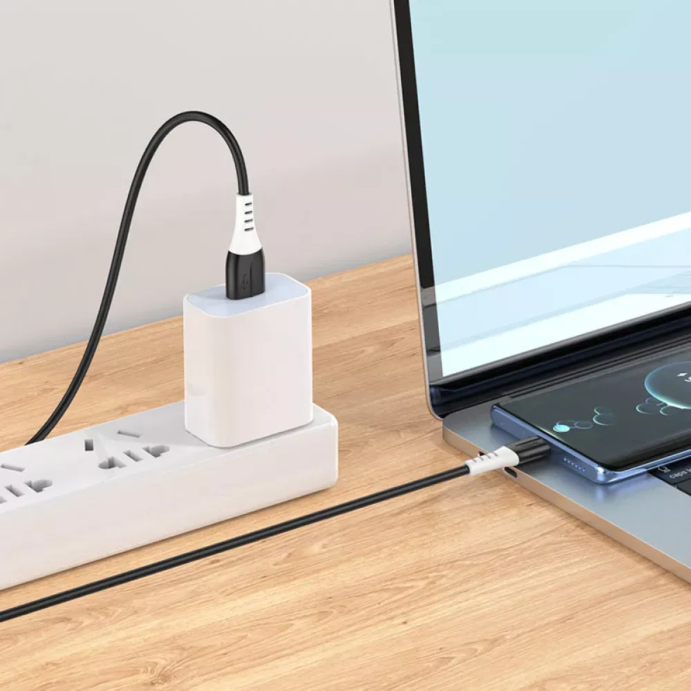 Кабель USB C 3A Hoco X82 silicone — White — фото 6