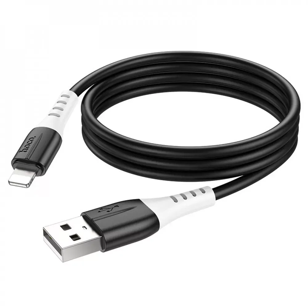 Кабель Lightning 2.4A Hoco X82 silicone — Black — фото 5