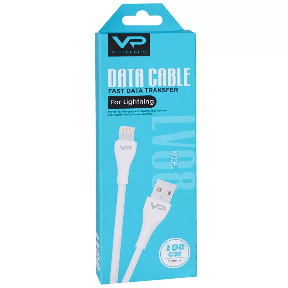 Кабель Lightning 2.4A Veron SL08 Silicon — White — фото 3