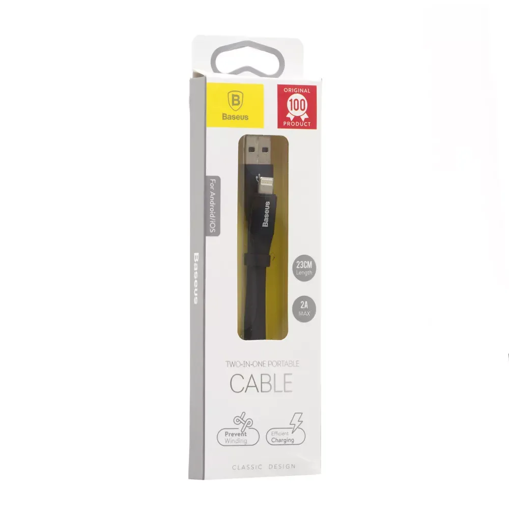 Кабель Lightning 2A Baseus Nimble Portable Black — фото 3