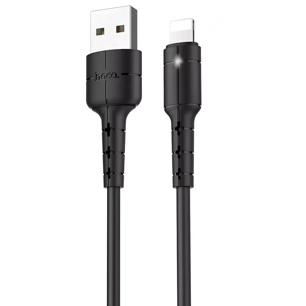 Кабель Lightning 2A (1.2m) Hoco X30 Black — Black — Hoco