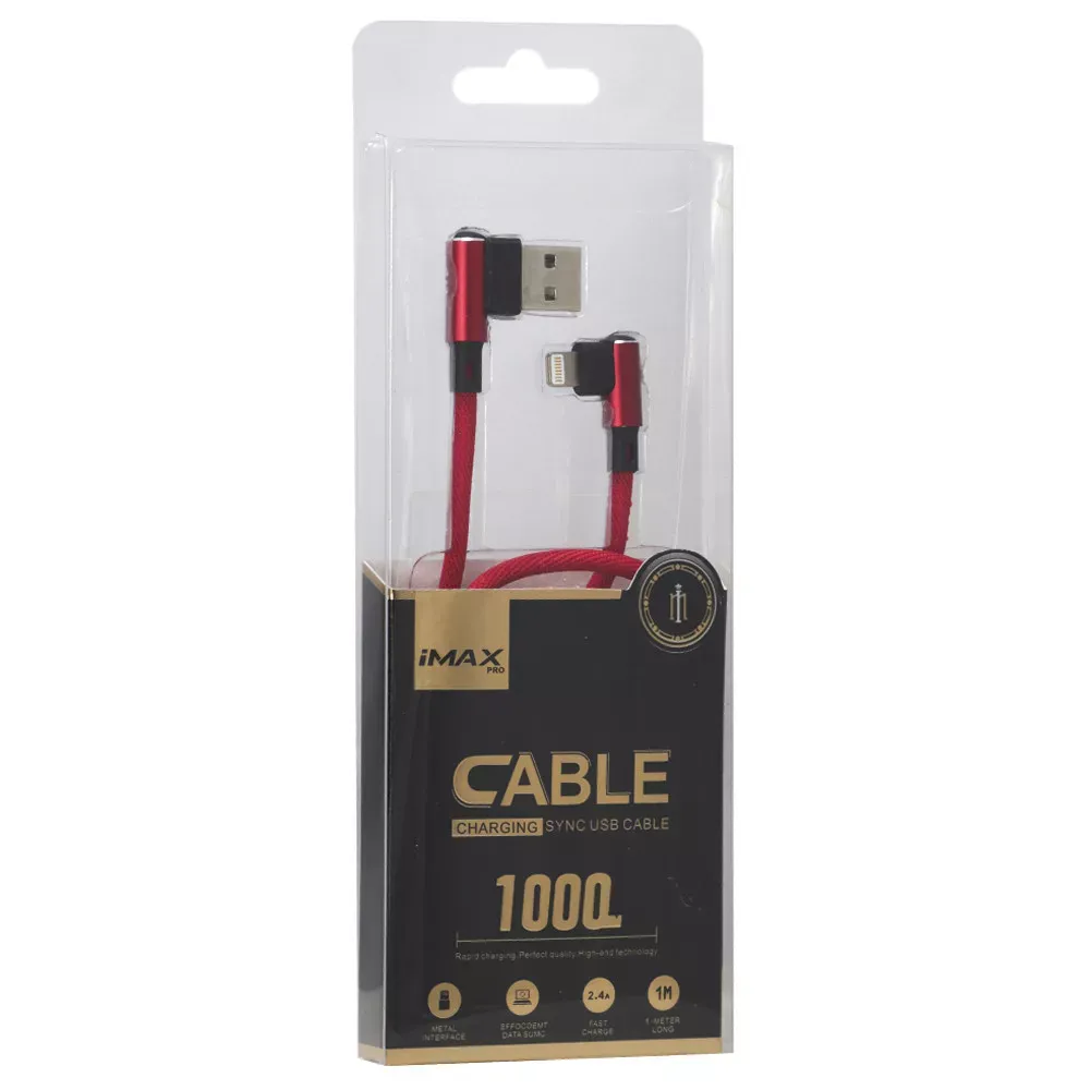 Кабель USB 3.0 to Lightning 2.4A iMax L Shape — фото 3