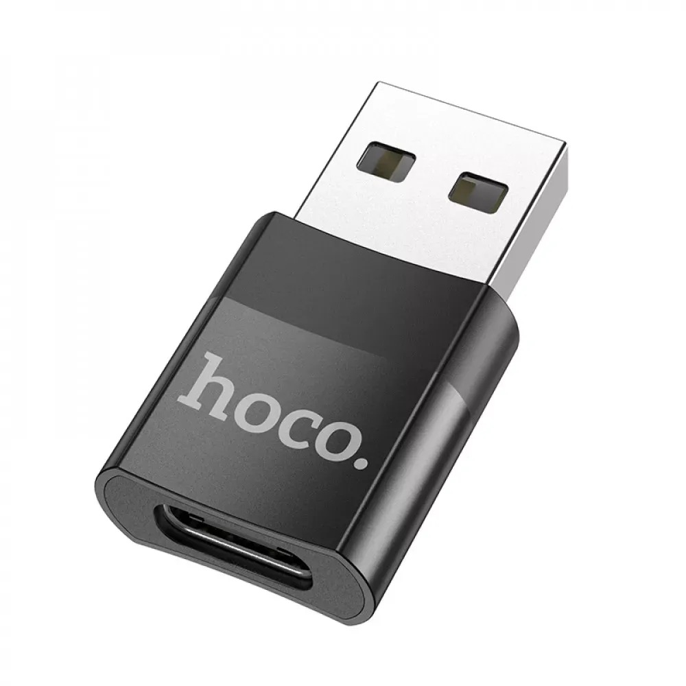Adapter USB A To USB C Hoco UA17 — Black — Hoco