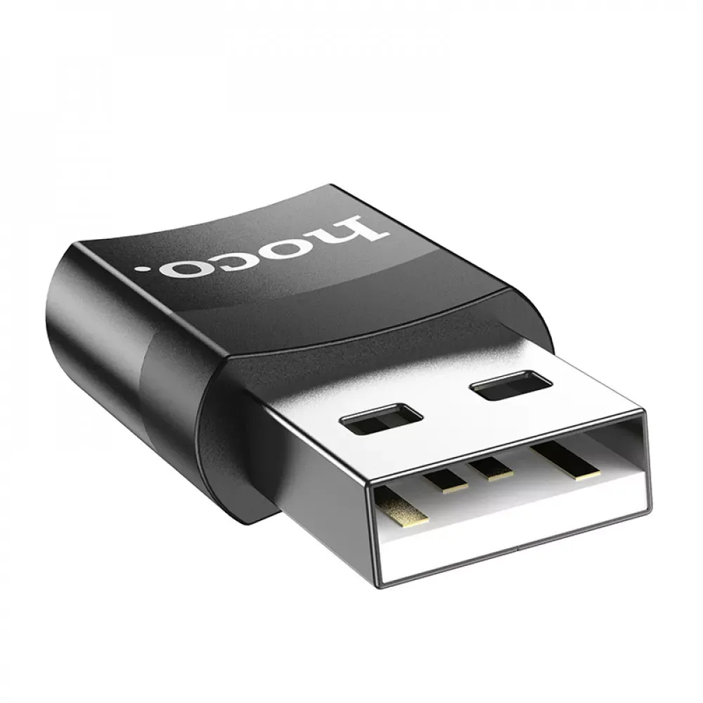 Adapter USB A To USB C Hoco UA17 — Black — фото 4