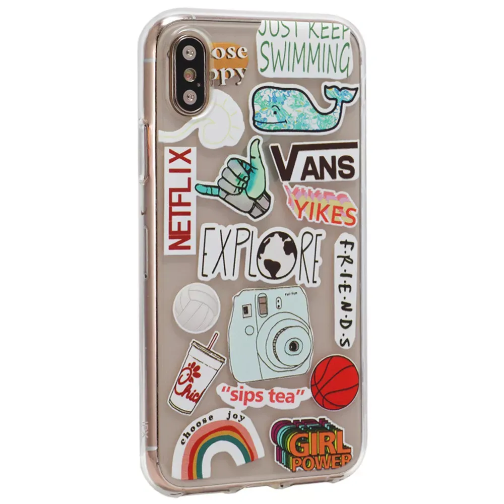 Stickers Series TPU Case iPhone XS Max — Design 3