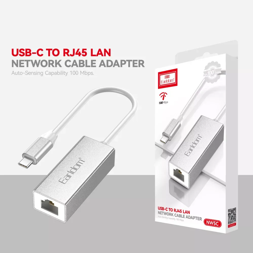 Adapter USB C To RJ45 Earldom ET-NW5C — фото 3