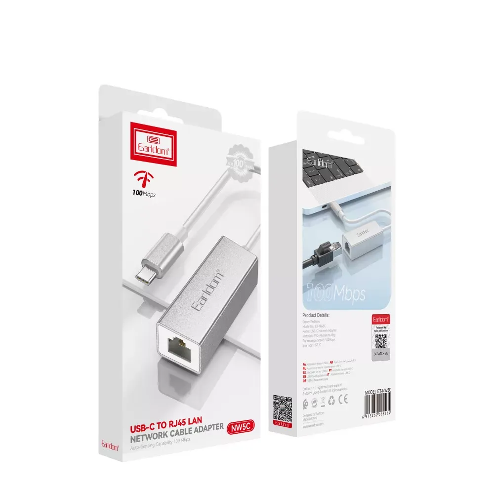 Adapter USB C To RJ45 Earldom ET-NW5C — фото 4