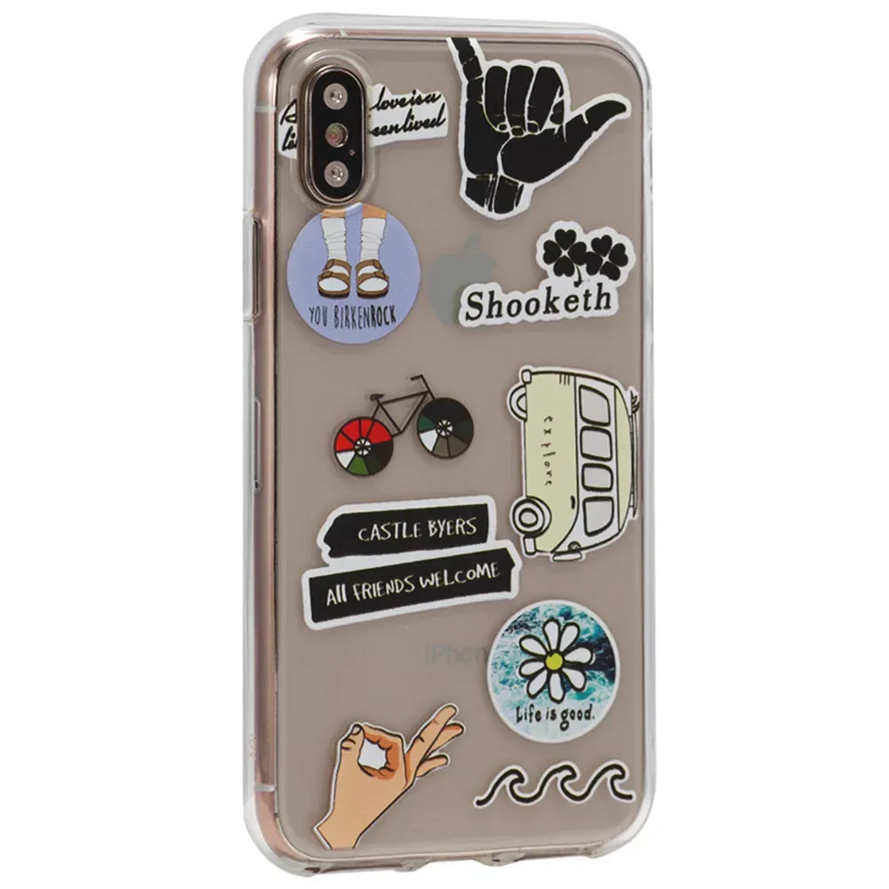 Stickers Series TPU Case iPhone XS Max — Design 5
