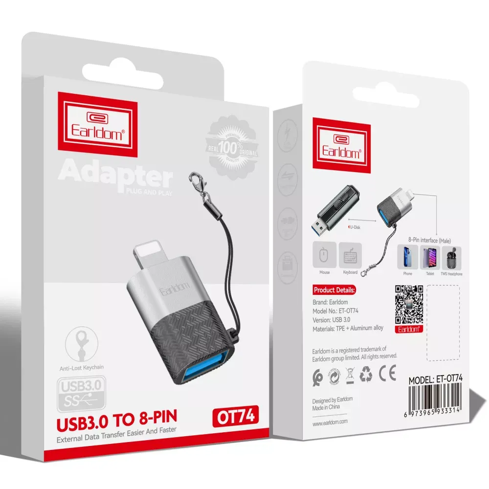 USB 3.0 to Lightning Adapter OTG Earldom ET-OT74 — фото 3