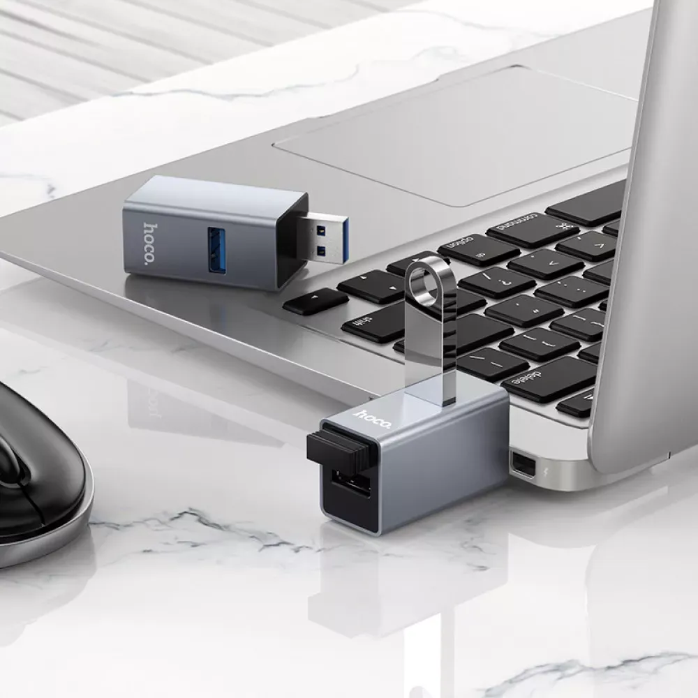Adapter USB A To 3 USB A Hoco HB54 — фото 5