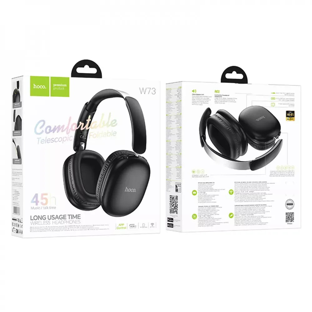 Навушники Bluetooth Hoco W73 Graceful  — Black — Hoco