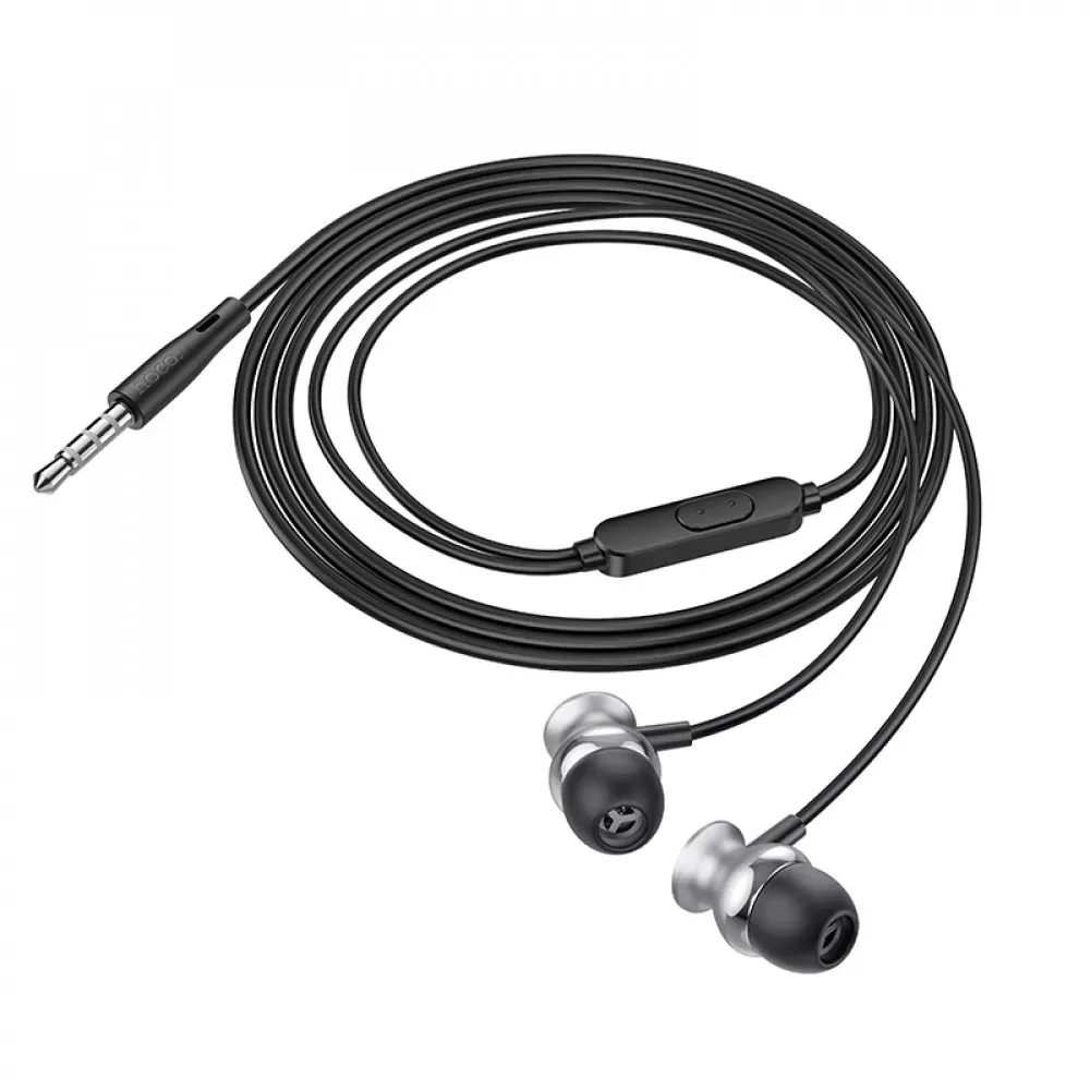 3.5 mm Earphones With Mic —Hoco M106 — Silver — фото 4