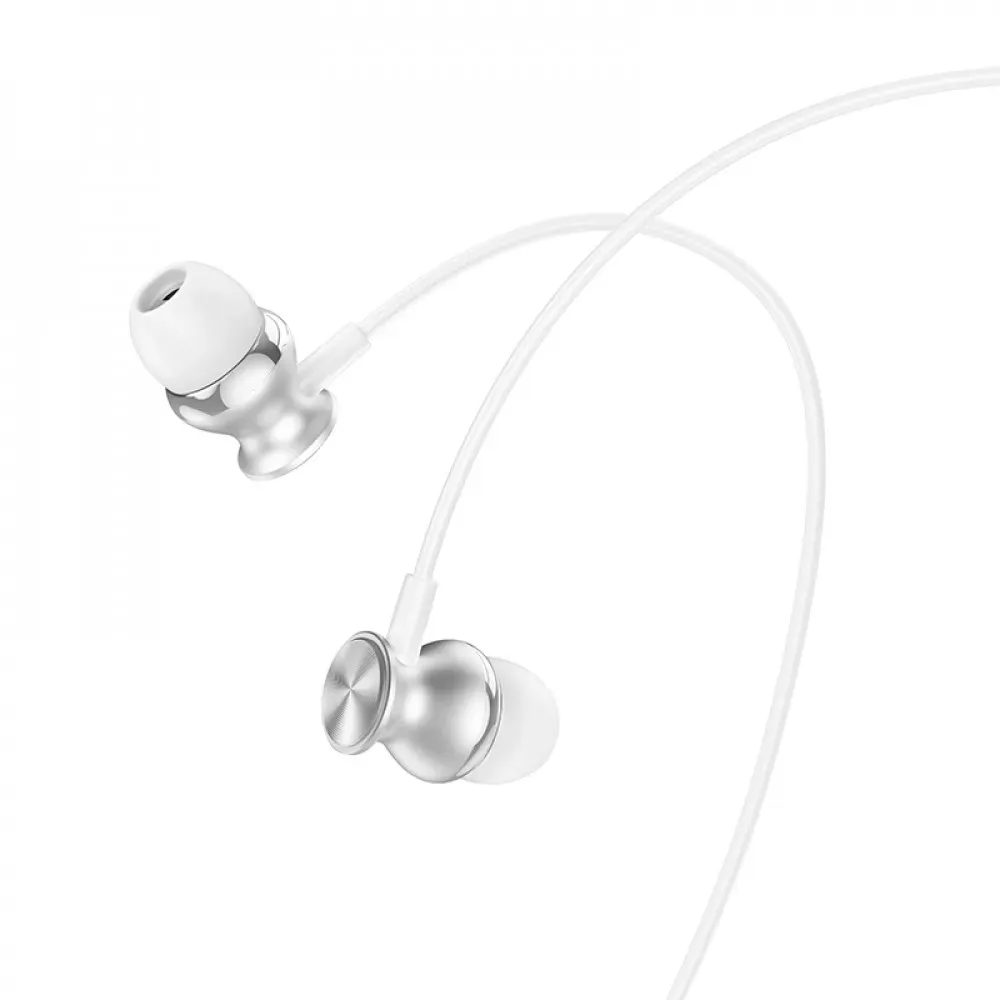 3.5 mm Earphones With Mic —Hoco M106 — Silver — фото 5