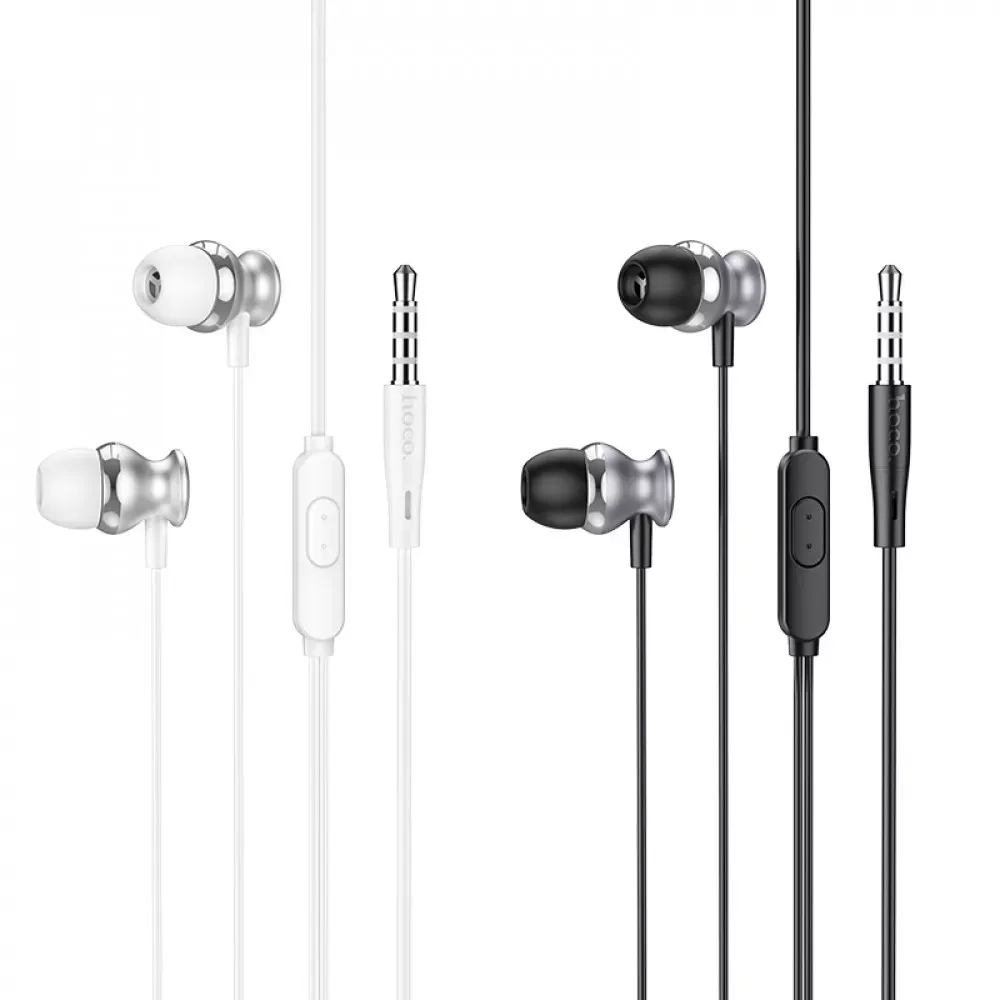 3.5 mm Earphones With Mic —Hoco M106 — Silver — фото 5