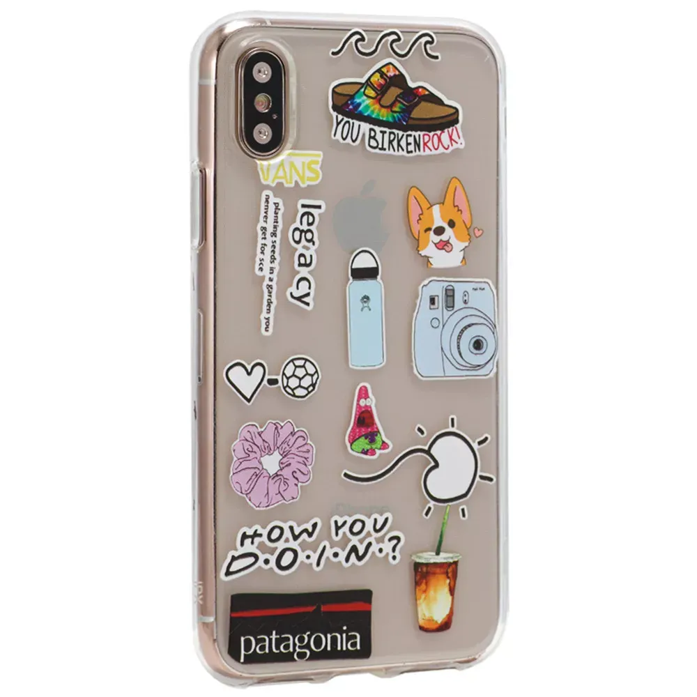 Stickers Series TPU Case iPhone XS Max — Design 8