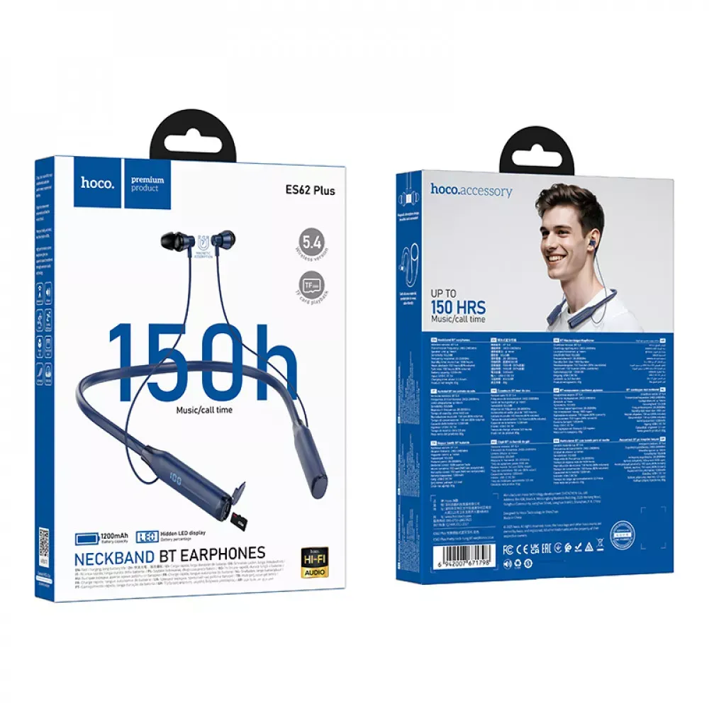 Bluetooth Earphones Hoco ES62 Plus — Blue — фото 3