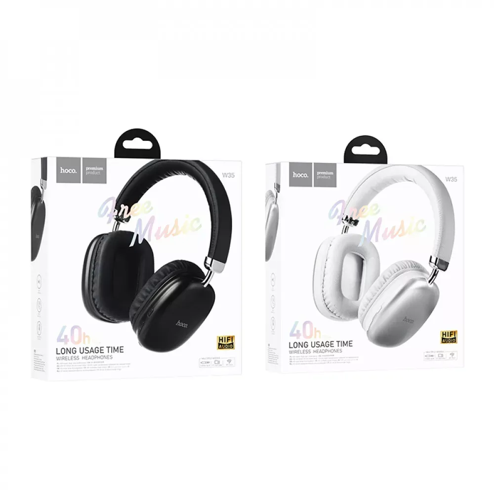 Bluetooth Headphones Hoco W35 — Silver — фото 6