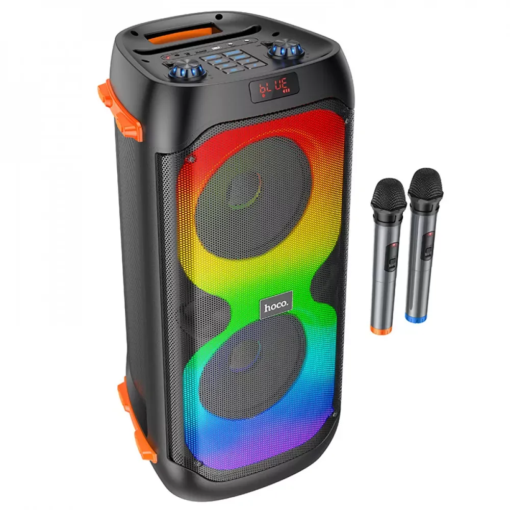 Bluetooth Speaker & 2 Microphones — Hoco BS53 Manhattan__ — Black — Hoco