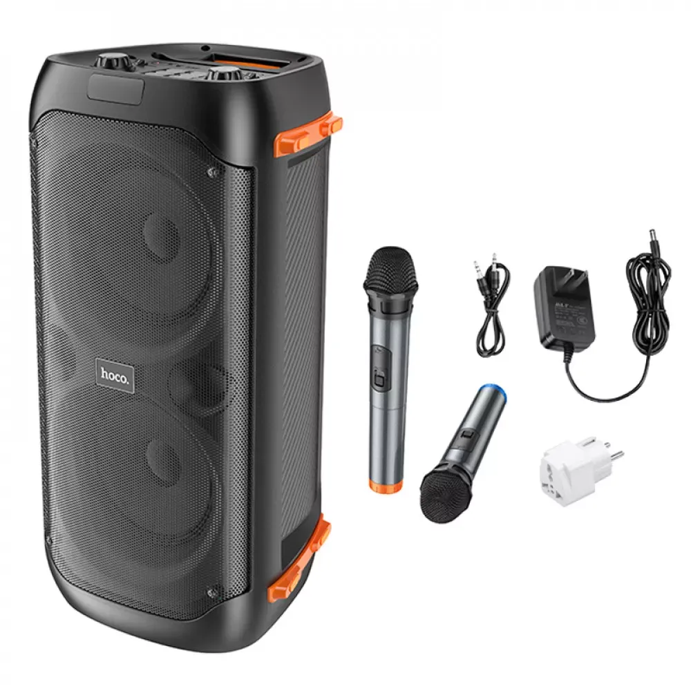 Bluetooth Speaker & 2 Microphones — Hoco BS53 Manhattan__ — Black — фото 7
