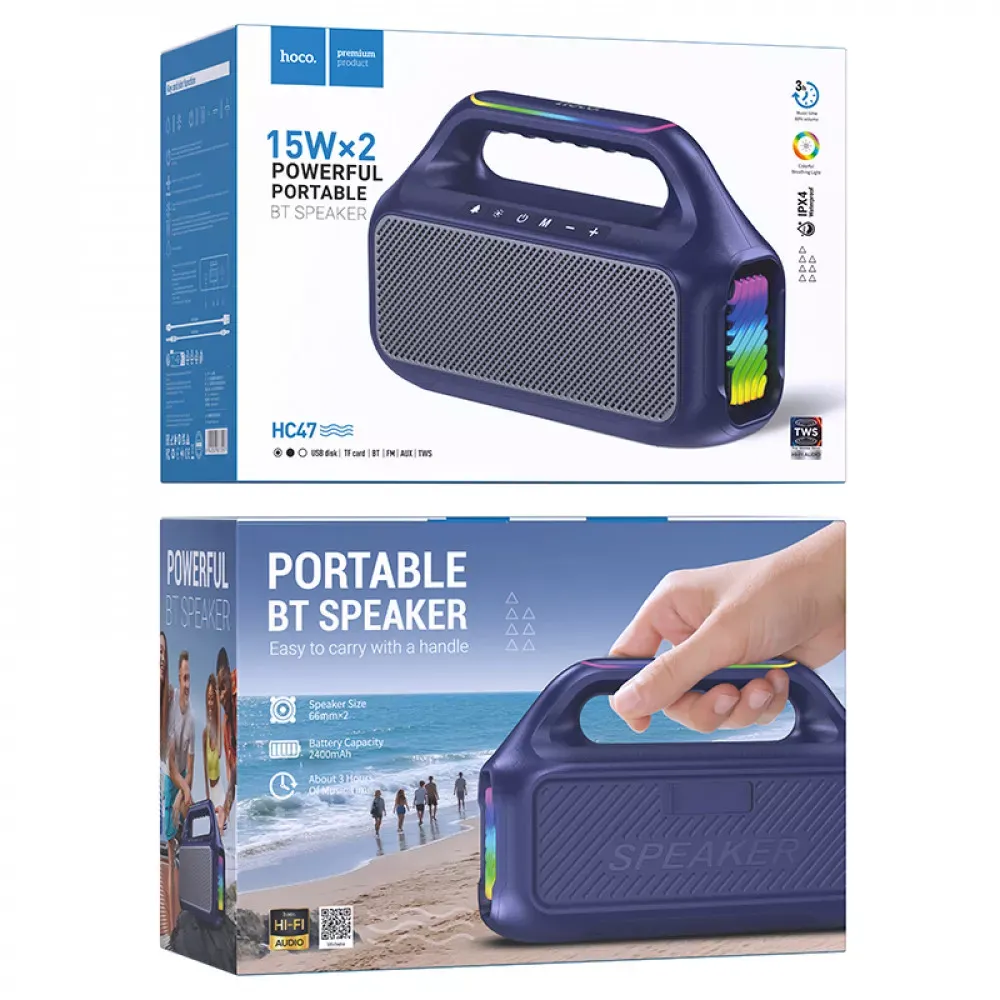 Bluetooth Speaker Hoco HC47 — Blue — фото 3