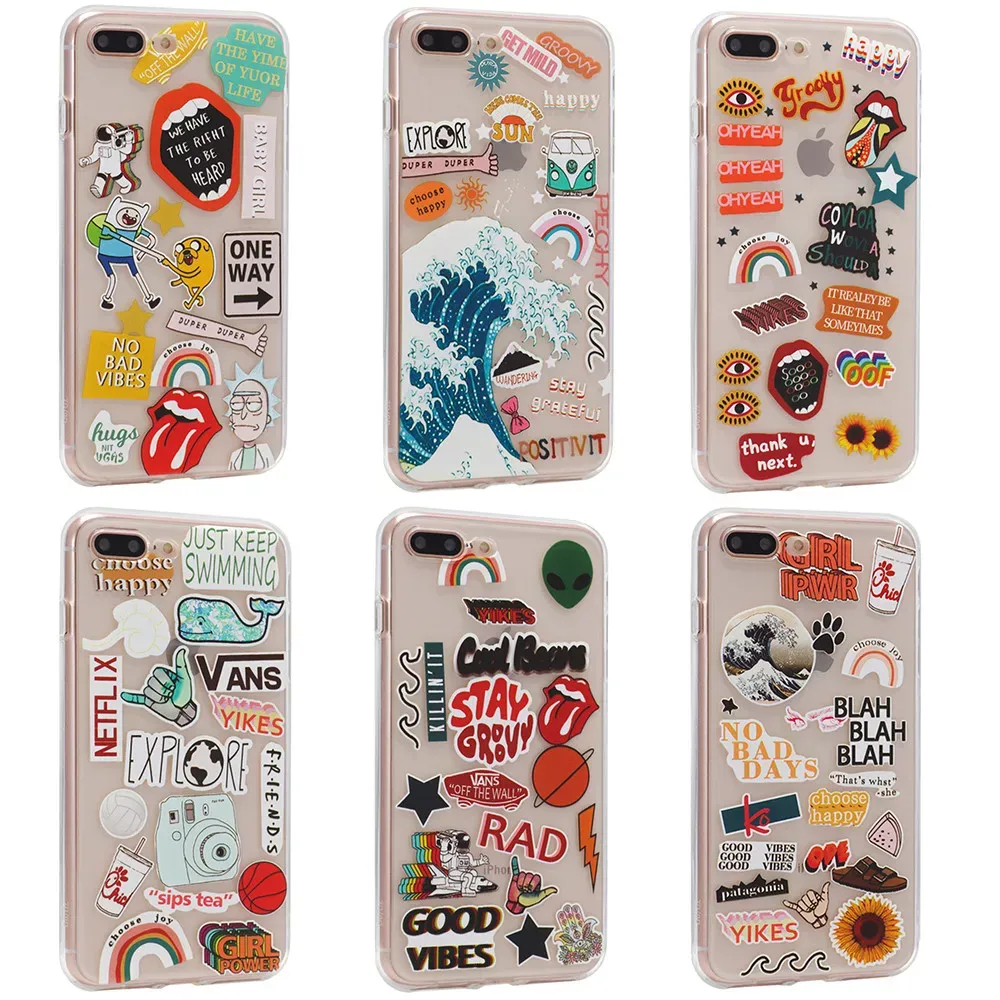 Stickers Series TPU Case — iPhone 7 Plus ; 8 Plus — Design 2 - фото 3